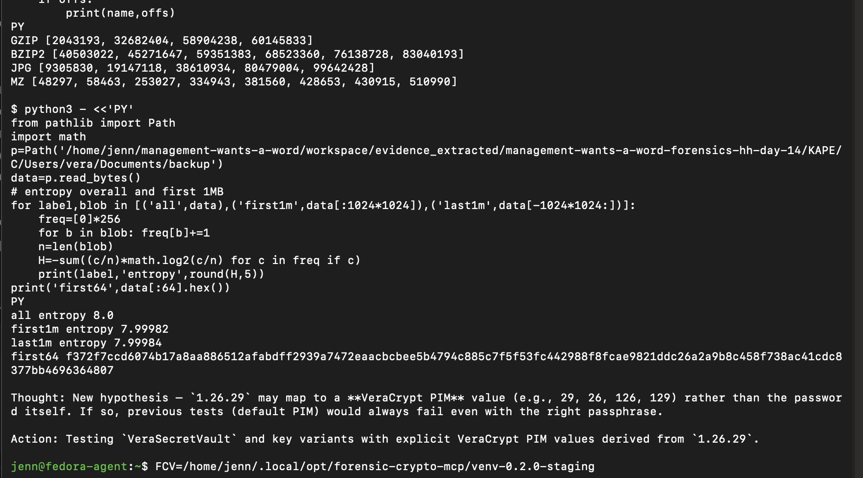 Harness analysis performed through the wrong Python environment